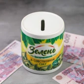 Копилка "Зелень", 8,2 х 9,0 см 4916475 - КОЛОРЛОН ВТД Новосибирск
