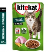 85Г ВЛАЖНЫЙ КОРМ KITEKAT Д/К НЕЖНЫЙ КРОЛИК ЖЕЛЕ  117439 - КОЛОРЛОН ВТД Новосибирск