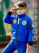 537-23в-2 Куртка-бомбер для мальчика "Нил" электрик р.116-60 - КОЛОРЛОН ВТД Новосибирск