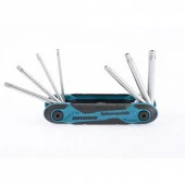 Набор ключей имбусовых Tamper-Torx, TT10-TT40, CrV, складные, 7 шт.// Gross - КОЛОРЛОН ВТД Новосибирск
