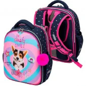 Ранец школьный deVENTE "Junior. Corgi" 7033402 жёсткий,35*27*13см,светоотр.эл.,800гр.+брелок - КОЛОРЛОН ВТД Новосибирск
