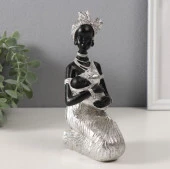 Африканка с ребенком, в серебристом платье 11х7,5х18 см   10323451 - КОЛОРЛОН ВТД Новосибирск