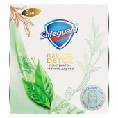 SAFEGUARD Мыло туалетное  Natural Detox С Экстракт Чайного дерева с антибактер эффектом 110гx3 - КОЛОРЛОН ВТД Новосибирск