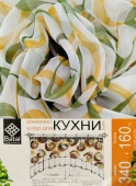 К-т штор для кухни "Арка" 340*160 П2-Завиток Зеленый - КОЛОРЛОН ВТД Новосибирск