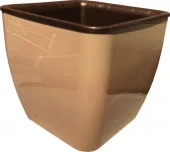 Горшок д. цветов Square couleurs 14 Л 150-5 Св.коричневый/бронза кор. - КОЛОРЛОН ВТД Новосибирск
