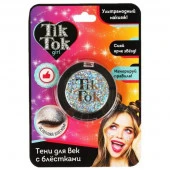 Тени для век с блестками, серебристые TIK TOK GIRL  ES61571TTG - КОЛОРЛОН ВТД Новосибирск
