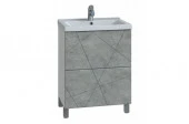 ***Тумба с раковиной Vigo Geometry 600-0-2 бетон (умыв. Фостер-600) - КОЛОРЛОН ВТД Новосибирск