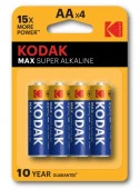 Батарейки Kodak LR6-4BL MAX SUPER Alkaline [KAA-4] (80/400/17600) - КОЛОРЛОН ВТД Новосибирск