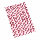 Знак "220В" 10x30мм Rexant 56-0007 (14 шт) - КОЛОРЛОН ВТД Новосибирск