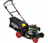 ELITECH Газонокосилка бенз К4500L, 4,5л.с,Loncin,123см³,43см,5уровн,25-75мм,травосборник 55л, 25кг - КОЛОРЛОН ВТД Новосибирск