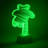 ***NL-04 LED ночник зеркальный, "Пальма", зеленый, 3хАА, пластик, 115х72х185мм. - КОЛОРЛОН ВТД Новосибирск