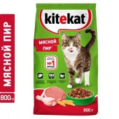 800Г СУХОЙ КОРМ KITEKAT Д/К МЯСНОЙ ПИР  544109 - КОЛОРЛОН ВТД Новосибирск