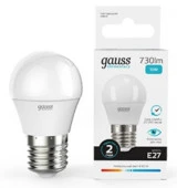 10W Gauss Elementary Шар 10W 730lm 4100K Е27 LED - КОЛОРЛОН ВТД Новосибирск