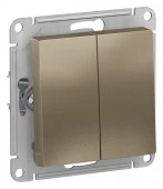 ATN000551 Шампань Выключатель 2 кл. Atlasdesign - КОЛОРЛОН ВТД Новосибирск