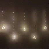 Гирлянда для дома БАХРОМА "Шар" ш2,5 м* в0,5/0,8м 200 ламп LED, d-8 см, 1 реж, IP-20, Белый 765-038 - КОЛОРЛОН ВТД Новосибирск