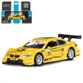 JB1251208ТМ "Автопанорама" Машинка металл. 1:42 BMW M3 DTM, желтый, инерция, откр. двери, в/к 17,5*1 - КОЛОРЛОН ВТД Новосибирск
