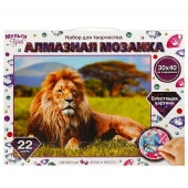 357604 Алмазная мозаика 30*40 см с полным заполнением на подрамнике лев МУЛЬТИ АРТ 24шт - КОЛОРЛОН ВТД Новосибирск