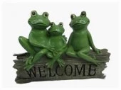 Лягушки "WELCOME" - фигура (27*9*19см) - FP-3729* - КОЛОРЛОН ВТД Новосибирск