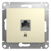 GSL000281K Glossa Беж Розетка ПК Cat5e - КОЛОРЛОН ВТД Новосибирск