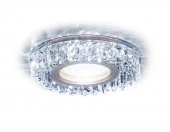 *Точка S255 CH хром/прозрачный хрусталь/MR16+3W(LED WHITE) - КОЛОРЛОН ВТД Новосибирск
