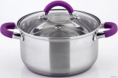 ALML20SE101, Кастрюля c крышкой, 20*11 см, 3,4 л, нерж. сталь, Almonte, Es - КОЛОРЛОН ВТД Новосибирск
