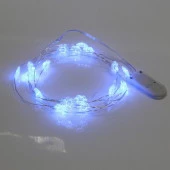 Гирлянда для дома "Снежинка" на батарейках 2,0 м 20 ламп LED, IP-20, Синий 183-0132 - КОЛОРЛОН ВТД Новосибирск