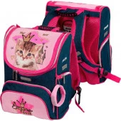 Ранец deVENTE "Mini. Cat Princess" 7030215 жёст.спинка,35*26*20см,800гр.+эл.часы - КОЛОРЛОН ВТД Новосибирск