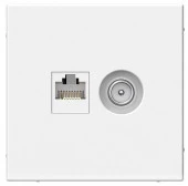 GAL000189 Бел Розетка ТВ + ПК Cat5е ArtGallery - КОЛОРЛОН ВТД Новосибирск