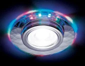 ***S211 CH/RG хром/прозрачный /MR16+3W(LED RGB) ТОЧЕЧНЫЙ СВЕТИЛЬНИК - КОЛОРЛОН ВТД Новосибирск