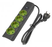 JAZZway Удлинитель с выключателем(4с/з, 1,4м, ПВС 3х1) ET-04-140G - КОЛОРЛОН ВТД Новосибирск
