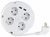 Navigator Удлинитель с USB и выключателем (4с/з, 1,5м, ПВС3х1) NPE-USB02 - КОЛОРЛОН ВТД Новосибирск