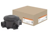 TDM Распред коробка D80мм, H35мм, открытой установки черная IP42 SQ1401-4044*** - КОЛОРЛОН ВТД Новосибирск