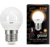 9,5W Gauss Шар 9.5W 890lm 3000K E27 LED - КОЛОРЛОН ВТД Новосибирск