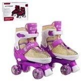 29-33 "CITY-RIDE" Роликовые коньки (КВАДЫ), с перед. тормозом, PVC колеса, все светящиеся,сирен - КОЛОРЛОН ВТД Новосибирск