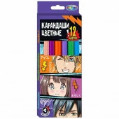 Карандаши пластик. 12цв. CENTRUM "Аниме" 70376 177мм трехгр.корп.,к/к,е/подвес - КОЛОРЛОН ВТД Новосибирск