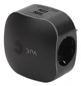 ЭРА Адаптер 3с/з + 2xUSB 2100mA, черный SP-3e-USB-BLACK (LM) - КОЛОРЛОН ВТД Новосибирск