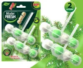 ***Master FRESH подвесной блок для унитаза DUO EFFECT 800 смываний 5в1 формула GOLD ХВОЯ, 2шт - КОЛОРЛОН ВТД Новосибирск