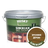 HUSKY SIBERIAN «Эко-Лазурь для дерева» полуматовая ореховое дерево (2,5л) - КОЛОРЛОН ВТД Новосибирск