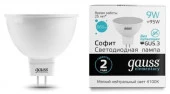 Лампа Gauss Elementary MR16 9W 660lm 4100K GU5.3 LED - КОЛОРЛОН ВТД Новосибирск