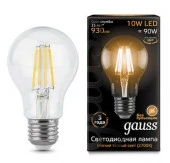 10W Лампа Gauss Filament А60 10W 930lm 2700К Е27 LED - КОЛОРЛОН ВТД Новосибирск