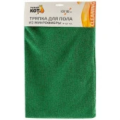 310265 Тряпка для пола из микрофибры M-02F-XXL "Рыжий кот", зеленый, размер 80х100см - КОЛОРЛОН ВТД Новосибирск