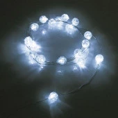 Гирлянда для дома "Жемчужина" на батарейках 2,0 м 20 ламп LED, d-1 см, 3 реж., IP-20, Белый - КОЛОРЛОН ВТД Новосибирск