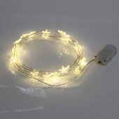 Гирлянда для дома "Звездочка" на батарейках 2,0 м 20 ламп LED, IP-20, Теп/бел  183-0137 - КОЛОРЛОН ВТД Новосибирск