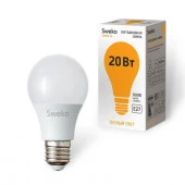 20W Светодиодная лампа Sweko 42 серия 42LED-A60--230-3000K-E27-P - КОЛОРЛОН ВТД Новосибирск