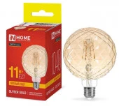 Лампа GL95СR-deco gold 11Вт 230В E27 3000K 1040Лм кристалл золотистая IN HOME - КОЛОРЛОН ВТД Новосибирск