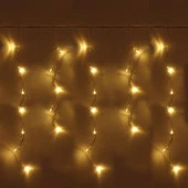 Гирлянда БАХРОМА 3м*30/50см 120 ламп LED, прозрачн.провод, Теплый белый (воз/соед)  - КОЛОРЛОН ВТД Новосибирск
