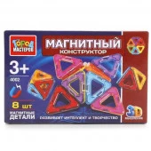 238936  МАГНИТНЫЙ КОНСТРУКТОР "ГОРОД МАСТЕРОВ": 8 ТРЕУГОЛЬНИКОВ, ЦВЕТ В АССОРТ. В РУСС. КОР. в кор.2 - КОЛОРЛОН ВТД Новосибирск