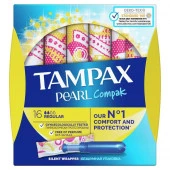 TAMPAX Compak Pearl Женские гигиенические тампоны с аппликатором Regular Duo 16шт - КОЛОРЛОН ВТД Новосибирск