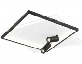 ***Светильник LED FL5138/2+2 WH/BK белый/черный 77W 3000K/4200K/6400K+4200K 505*493*130 (ПДУ ИК) - КОЛОРЛОН ВТД Новосибирск