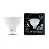 Лампа Gauss MR16 12V 5W 530lm 4100K GU5.3 LED - КОЛОРЛОН ВТД Новосибирск